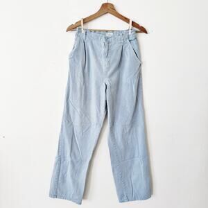 Aeropostale blue high rise relaxed pleated pants small